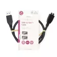 USB-kabel | USB 3.2 Gen 1 | USB-A Hane | USB Micro-B Hane | 18 W | 5 Gbps | Nickelplaterad | 0.50 m | Rund | PVC | Svart | Label - Dator och nätverk - 5412810421947 - 66