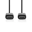 USB-kabel | USB 3.2 Gen 1 | USB-C Hane | USB-C Hane | 60 W | 4K@60Hz | 5 Gbps | Nickelplaterad | 1.00 m | Rund | PVC | Svart | Låda - Dator och nätverk - 5412810289097 - 10