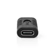 USB-C Adapter | USB 3.2 Gen 2 | USB-C Hona | USB-C Hona | 4K@60Hz | 10 Gbps | Rund | Nickelplaterad | Svart | Låda - Dator och nätverk - 5412810422197 - 10