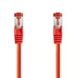 CAT6 Nätverkskabel | RJ45 hane | RJ45 hane | S/FTP | 10.0 m | Rund | LSZH | Röd | Label - Dator och nätverk - 5412810423767 - 1