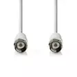 Satellite & Antenn kabel | F Hane | F Hane | Nickelplaterad | 50 dB | 75 Ohm | Dubbelskärmad | 10.0 m | Rund | PVC | Vit | Label - Antennkablar - 5412810426157 - 10