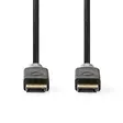 Displayport-kabel | DisplayPort Hane | DisplayPort Hane | 8K@60Hz | Guldplaterad | 2.00 m | Rund | PVC | Antracit | Låda - Dator och nätverk - 5412810443307 - 10