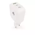 Väggladdare | 100 W | GaN | PD3.0 | 2.5 / 3.0 / 5.0 A | Antal utgångar: 3 | USB-A / 2x USB-C | Automatiskt val av Spänning | Vit - Nätladdare - 5412810470167 - 41