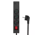 Gren kontakt | Jordad kontakt / Typ F (CEE 7/7) | 3-vägs | 1.50 m | 3680 W | 16 A | USB-anslutning | På / av-knapp | Svart - Förlängningskablar - 5412810481637 - 45