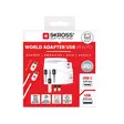 Reseadapter 3-polig jordad med integrerad snabbladdare 45 watt PD USB-laddare (1 x USB C & 1 x USB) - Reseadaptrar - 7640166329107 - 66