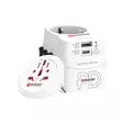 Reseadapter 3-polig jordad med integrerad snabbladdare 45 watt PD USB-laddare (1 x USB C & 1 x USB) - Reseadaptrar - 7640166329107 - 10