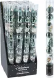 Grönt set med julkulor och dekorationsfigurer i glas, 9 st – blank och matt finish - Juldekorationer och textilier - 8721037200387 - 1