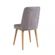 Stol Hanah Home Stormi Grå Furu Spånskiva Sammet 47x89x46 cm - Stolar - 8683342722117 - 2