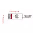Banana Connector | Rak | Hane | Guldplaterad | Skruva | Kabel input diameter: 7.0 mm | Metall | Guld | 2 st. | Kartong med täckt fönster - Ljudkontakter och pluggar - 5412810333257 - 80