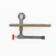 Klädhängare Hanah Home Boruraf175 Valnöt Metall 31x22x14 cm - Möbler - 8681875503197 - 5