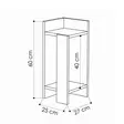 Sängbord Hanah Home Elos Ek Antracit Spånskiva 25x60x27 cm - Nattduksbord - 8681875274097 - 3