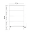 Förvaringsskåp Hanah Home Multibox Sonoma Ek Spånskiva 80x127x36 cm - Skåp och byråer - 8681875404357 - 9