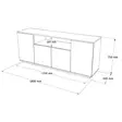 Konsolbord Hanah Home Fr15-Aw Furu Spånskiva 180x75x44,5 cm - Byråer och skåp - 8683742495857 - 7