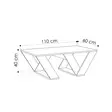 Soffbord Hanah Home Pipra Vit Spånskiva 110x40x60 cm - Soffbord - 8681181807927 - 4