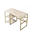 Skrivbord Hanah Home Vg23-Ge Vit Marmormönster Spånskiva 120x75x60 cm - Skrivbord - 8683743451517 - 6