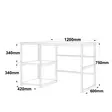 Skrivbord Hanah Home Vg23-Ge Vit Marmormönster Spånskiva 120x75x60 cm - Skrivbord - 8683743451517 - 5