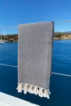 Fouta Mijölnir Svart Honungskaka 100% Bomull 95x190 cm - Handdukar - 8683342757027 - 2