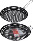 Grillpanna med vikbart handtag - perforerad, non-stick, 30,5 cm - Grilltillbehör - 8718158433947 - 1