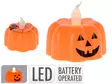 Halloween LED pumpa värmeljus varmvit batteridriven dekoration säker och stämningsfull - Festdekorationer - 8720573062947 - 1