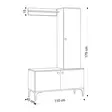 Hallmöbel Hanah Home Lex Ek Spånskiva 110x175x40 cm - Hallskåp - 8682870656017 - 4