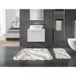 Badrumsmatta Set Mijölnir Grå 100% Polyester Halkfri Antibakteriell Maskintvättbar 50x60 cm & 60x100 cm - Badrumsmattor och våtrumsmattor - 8682870989337 - 2