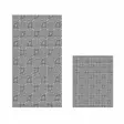 Badrumsmatta Set Mijölnir Grå 100% Polyester Halkfri Antibakteriell 50x60 cm & 60x100 cm - Badrumsmattor och våtrumsmattor - 8683342421317 - 1