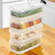 Kylskåpsorganisatör Hermia Grå Plast 4 Delar - Matlådor och matförvaringsbehållare - 8684283501397 - 2