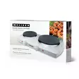 Dubbel elektrisk kokplatta | 2300 W | Ø 18,5 + 15,5 cm | 5 värmeinställningar | halkfria fötter | vit - Nedis produkter - 8711902089797 - 67