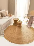 Matta Conceptum 00023A Camel Jute 120x120 cm - Runda mattor - 8683342471497 - 2