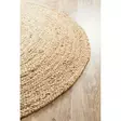 Matta Conceptum 00023A Camel Jute 120x120 cm - Runda mattor - 8683342471497 - 3