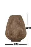 Dekorativ Kruka Aberto Design BK019 Brun Keramik 18x20 cm - Hängande blomkrukor och vaser - 8684283654727 - 3