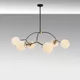 Taklampa Opviq Kromozom Vit Svart Järn Glas 90 x 90 cm - Tak- och vägglampor - 8681875883237 - 6