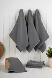 Kökshandduk Set Hermia Eloise Antracit Bomull Polyester 6 Delar - Kökstextilier - 8684283207527 - 1