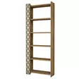 Bokhylla Hanah Home Valnöt Cream Spånskiva 64,6x170x24,2 cm - Bokhyllor - 8681875183467 - 1