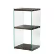 Bokhylla Hanah Home Aqua 2 Antracit Härdat Glas Massivt Trä 40x80x35 cm - Bokhyllor - 8684282402497 - 1
