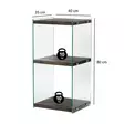 Bokhylla Hanah Home Aqua 2 Antracit Härdat Glas Massivt Trä 40x80x35 cm - Bokhyllor - 8684282402497 - 7