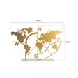 Metalldekoration Aberto Design World Map Guld Metall 18x26 cm - Dekorationer, prydnadsföremål - 8683742881537 - 3