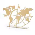 Metalldekoration Aberto Design World Map Guld Metall 18x26 cm - Dekorationer, prydnadsföremål - 8683742881537 - 1