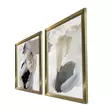 Inramad MDF-tavla Wallity Svart Grå Beige MDF 38x53 cm 2 Delar - Tavlor och ramar - 8683743824977 - 3