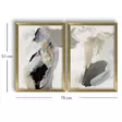 Inramad MDF-tavla Wallity Svart Grå Beige MDF 38x53 cm 2 Delar - Tavlor och ramar - 8683743824977 - 1