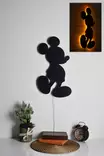 Dekorativ Ledbelysning Wallxpert Mickey Mouse Gul MDF 32x50 cm - Tavlor och ramar - 8682870904637 - 2