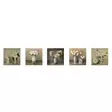 MDF-tavla Wallity Vit Cream Grå MDF 15x15 cm 5 Delar - Tavlor och ramar - 8681875145687 - 1