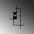 Väggklocka Metall Wallxpert Svart Metall 49x30 cm - Väggklockor - 8683742829737 - 5