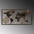 Väggdekor Metall Wallxpert World Map Large Flerfärgad Metall 120x60 cm - Dekorationer, prydnadsföremål - 8683743851577 - 6