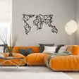 Väggdekor Metall Wallity World Map Black Metall 140x80 cm - Dekorationer, prydnadsföremål - 8682870853447 - 5