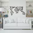 Väggdekor Metall Wallity World Map Black Metall 140x80 cm - Dekorationer, prydnadsföremål - 8682870853447 - 3