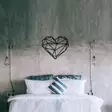 Väggdekor Metall Wallity Heart Black Metall 47x40 cm - Dekorationer, prydnadsföremål - 8682870853317 - 3