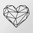 Väggdekor Metall Wallity Heart Black Metall 47x40 cm - Dekorationer, prydnadsföremål - 8682870853317 - 5