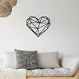 Väggdekor Metall Wallity Heart Black Metall 47x40 cm - Dekorationer, prydnadsföremål - 8682870853317 - 4