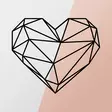 Väggdekor Metall Wallity Heart Black Metall 47x40 cm - Dekorationer, prydnadsföremål - 8682870853317 - 6